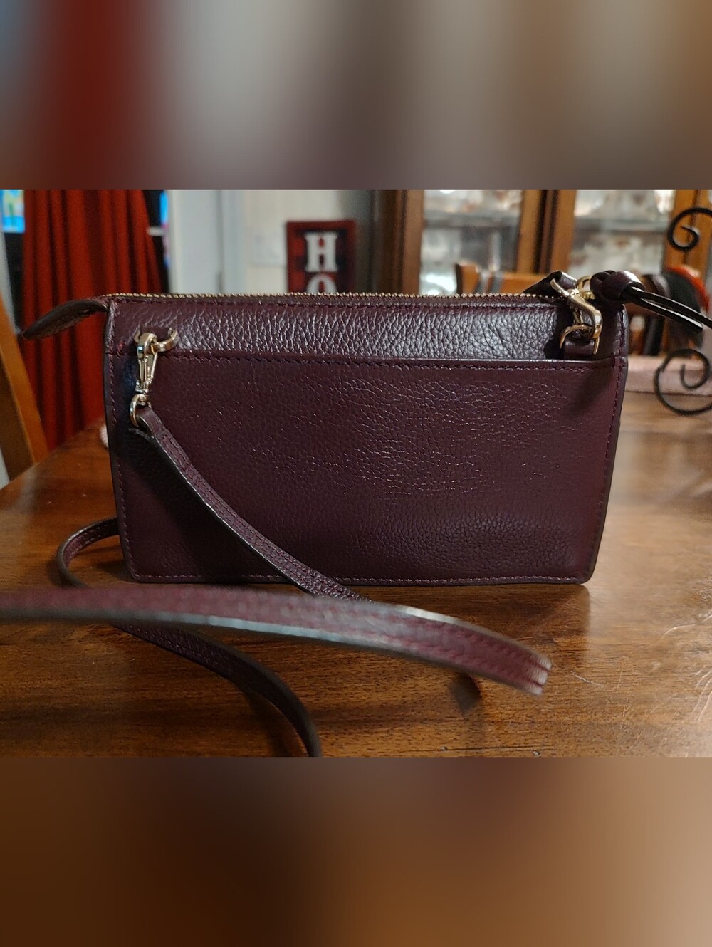 kate spade Pebbled Leather Crossbody in Burgundy - Picture 13 of 16